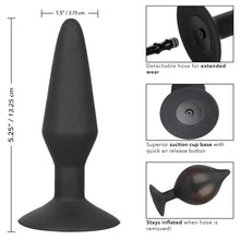Load image into Gallery viewer, Anal Large Silicone Inflatable Plug (Black)
