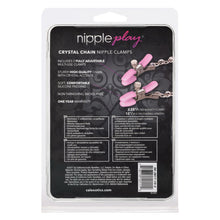 Load image into Gallery viewer, Crystal Chain Nipple Clamps (Pink)