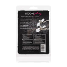 Load image into Gallery viewer, Crystal Chain Nipple Clamps (Clear)