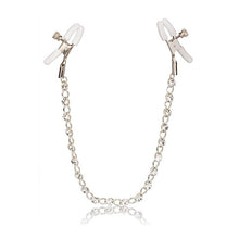 Load image into Gallery viewer, Crystal Chain Nipple Clamps (Clear)