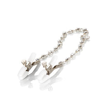 Load image into Gallery viewer, Crystal Chain Nipple Clamps (Clear)