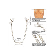 Load image into Gallery viewer, Crystal Chain Nipple Clamps (Clear)