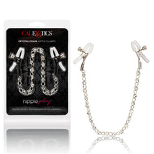 Load image into Gallery viewer, Crystal Chain Nipple Clamps (Clear)