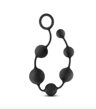 Load image into Gallery viewer, Anal Adventures 6 Large Silicone Anal Beads (Black)