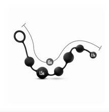 Load image into Gallery viewer, Anal Adventures 6 Large Silicone Anal Beads (Black)