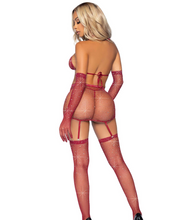 Load image into Gallery viewer, Risk Taker Rhinestone Bra Set - O/S (Burgundy)