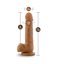 Load image into Gallery viewer, Dr. Skin Basic Dildo with Balls - 7.75 inch (Caramel)
