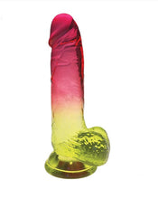Load image into Gallery viewer, Shades Gradient Dildo - 8in (Pink & Yellow)