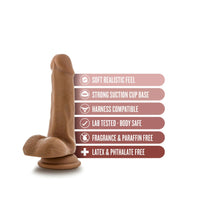 Load image into Gallery viewer, Dr. Skin Dr. Jeffrey Dildo with Balls - 6.5 inch (Caramel)