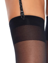 Load image into Gallery viewer, Roxy Rhinestone Garter Belt - O/S (Black)