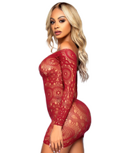 Load image into Gallery viewer, Is This Love Lace Mini Dress - O/S (Burgundy)