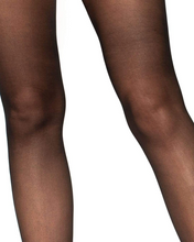 Load image into Gallery viewer, Leg Avenue Sheer Thigh High with Lace Garter Belt - OS - Black