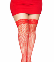 Load image into Gallery viewer, Nya Stay Up Thigh Highs - Plus (Red)