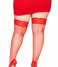 Load image into Gallery viewer, Nya Stay Up Thigh Highs - Plus (Red)