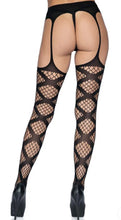 Load image into Gallery viewer, Arabella Faux Wrap Garter Stockings- O/S (Black)