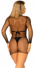 Load image into Gallery viewer, Anything But Basic Fishnet Dress- O/S (Black)