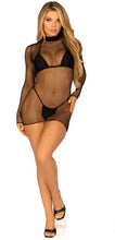 Load image into Gallery viewer, Anything But Basic Fishnet Dress- O/S (Black)