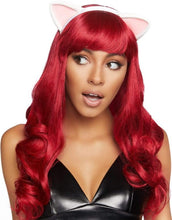 Load image into Gallery viewer, Latex Kitty Ear Costume Headband (White)