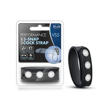 Load image into Gallery viewer, Performance - Silicone 3-Snap Cock Strap (Black)