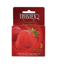 Load image into Gallery viewer, Trustex Strawberry Flavored Condoms- 3 pack