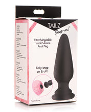 Load image into Gallery viewer, Tailz Snap On Silicone Anal Plug - Small (Black)