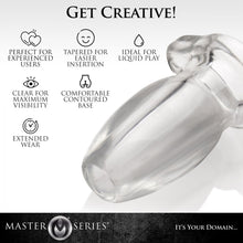 Load image into Gallery viewer, Master Series Peephole Clear Hollow Anal Plug