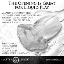 Load image into Gallery viewer, Master Series Peephole Clear Hollow Anal Plug