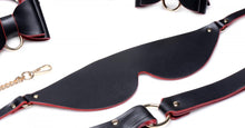 Load image into Gallery viewer, Bondage To Go Black and Red Bow Bondage Set with Carry Case
