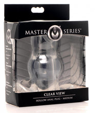 Load image into Gallery viewer, Clear View Hollow Anal Plug - Medium (Clear)