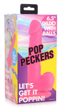 Load image into Gallery viewer, Pop Peckers Dildo with Balls - 6.5 Inch (Pink)