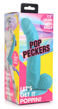 Load image into Gallery viewer, Pop Cock Dildo with Balls - 7.5 Inch (Blue)