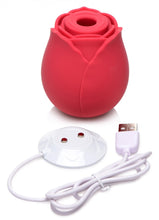 Load image into Gallery viewer, Inmi Bloomgasm Wild Rose 10x Silicone Rechargeable Clit Stimulator with Suction
