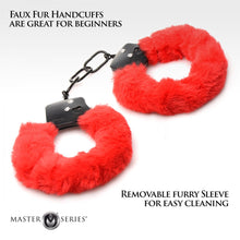 Load image into Gallery viewer, Cuffed in Fur Furry Handcuffs (Red)