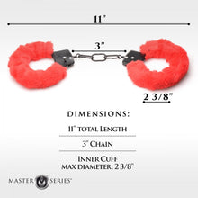 Load image into Gallery viewer, Cuffed in Fur Furry Handcuffs (Red)