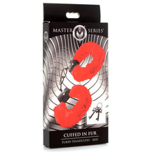 Load image into Gallery viewer, Cuffed in Fur Furry Handcuffs (Red)