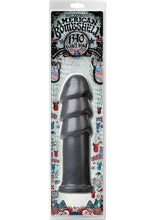 Load image into Gallery viewer, American Bombshell B-10 Warhead Dildo - Grey/Gun Metal - 10.1in