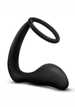 Load image into Gallery viewer, Anal Adventures Platinum Silicone Cock Ring and Butt Plug - Black