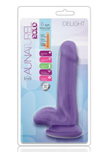 Load image into Gallery viewer, Au Naturel Bold Delight Dildo with Suction Cup - Purple - 6in