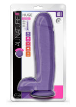 Load image into Gallery viewer, Au Naturel Bold Huge Dildo with Suction Cup and Balls - Purple - 10in