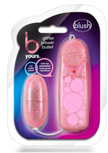 Load image into Gallery viewer, B Yours Glitter Power Bullet Vibrator with Remote Control - Pink