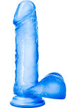 Load image into Gallery viewer, B Yours Sweet N' Hard 2 Dildo with Balls - Blue - 7.75in