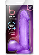 Load image into Gallery viewer, B Yours Sweet N' Hard 2 Dildo with Balls - Purple - 7.75in