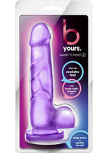 Load image into Gallery viewer, B Yours Sweet N' Hard 4 Dildo with Balls - Purple - 7.75in