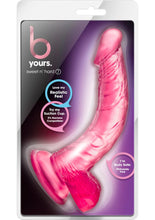 Load image into Gallery viewer, B Yours Sweet N' Hard 7 Dildo with Balls - Pink - 8in