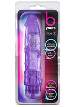 Load image into Gallery viewer, B Yours Vibe 1 Vibrating Dildo - Purple - 9in