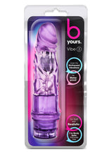Load image into Gallery viewer, B Yours Vibe 3 Vibrating Dildo - Purple - 7.25in