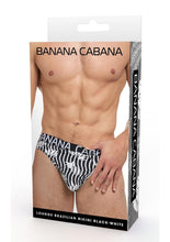 Load image into Gallery viewer, Banana Cabana Bikini - Black/White - Medium/Small