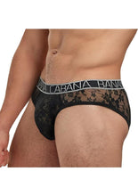 Load image into Gallery viewer, Banana Cabana Lace Nights Low Rise Brief - Black - Large/XLarge