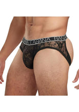 Load image into Gallery viewer, Banana Cabana Lace Nights Open Back Brief - Black - Large/XLarge