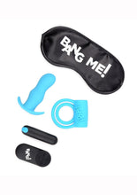 Load image into Gallery viewer, Bang! Duo Blast Plug and Cock Ring Kit - Blue - Set Of 4
